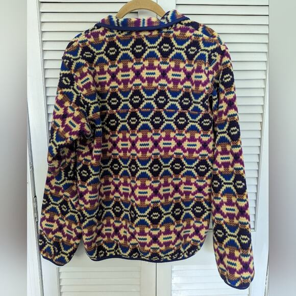 Vintage Patagonia Synchilla Aberdeen Butterfly  Purple Snap T Pullover Medium - Picture 5 of 6